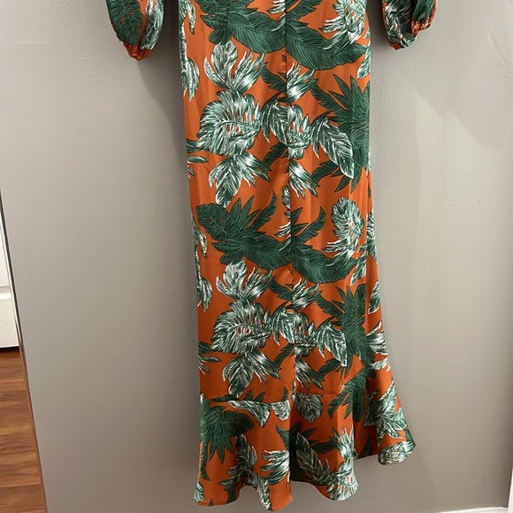 Sam Edelman Wrap Dress Palm Leaf Print NWT Cocktail Dress - Picture 7 of 9